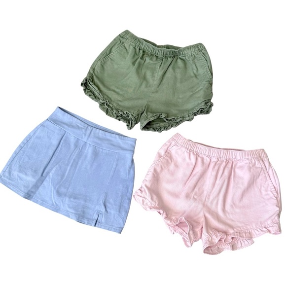 Crewcuts Other - Crewcuts by J. Crew Pink & Olive Green Shorts & Art Class Periwinkle Skort Sz 6
